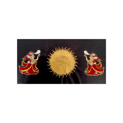 Worship Of Surya | Watercolor On Ahar Sheet | By Harsh Rastogi