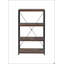Weathered Oak and Black 3-shelf Bookcase
