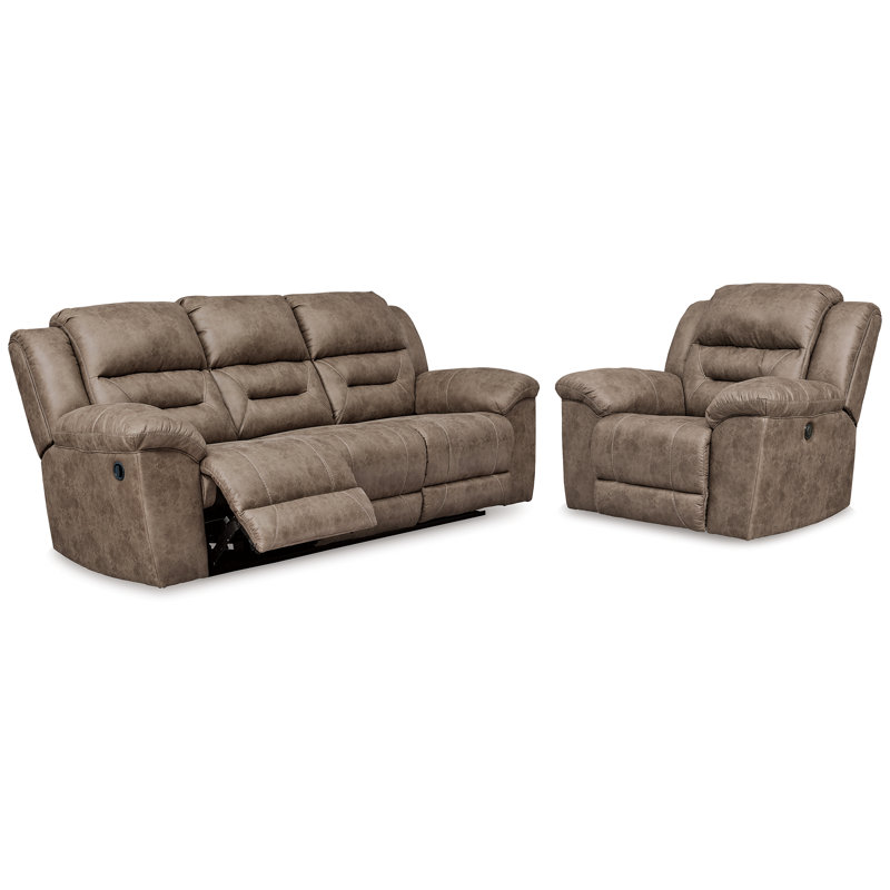 Stoneland Reclining Sofa and Recliner, Manual - Handle / Lever/Power - Push Button