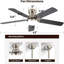 Ventilateur de plafond 42 pouces 5 pales avec télécommande réversible pour moteur à courant continu silencieux-282194483