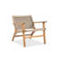 Chaise longue de patio en bois massif avec repose-pieds-133440942