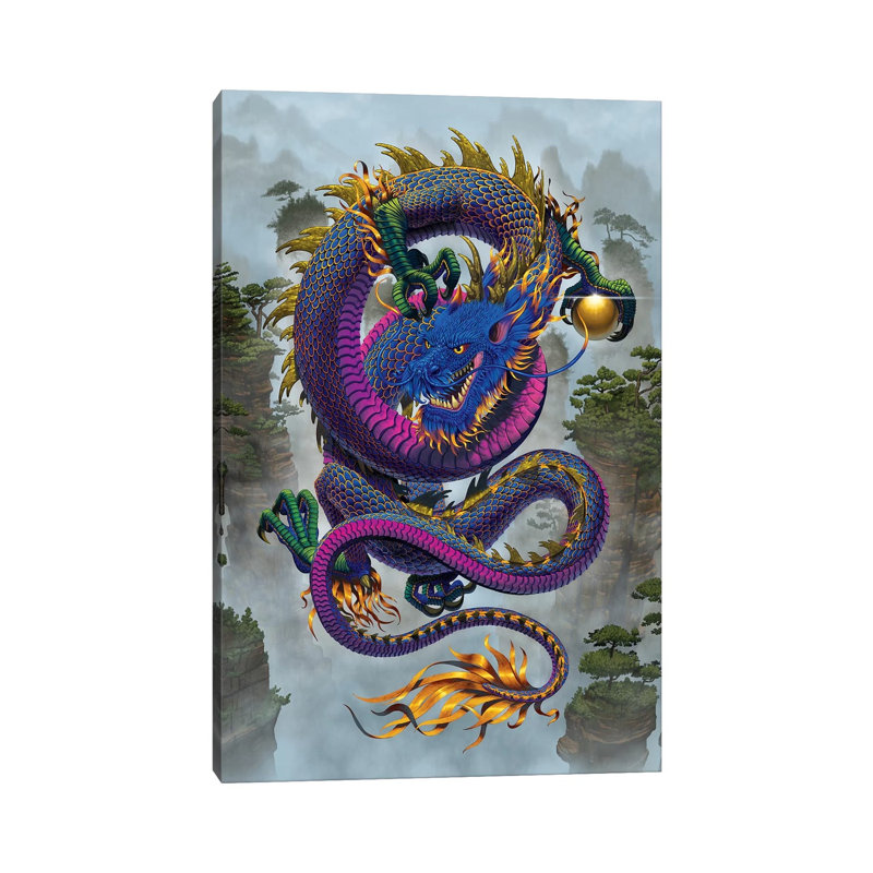 Good Fortune Dragon by Vincent Hie - Print on Canvas, Wrapped Canvas, 30.48 cm H x 45.72 cm W