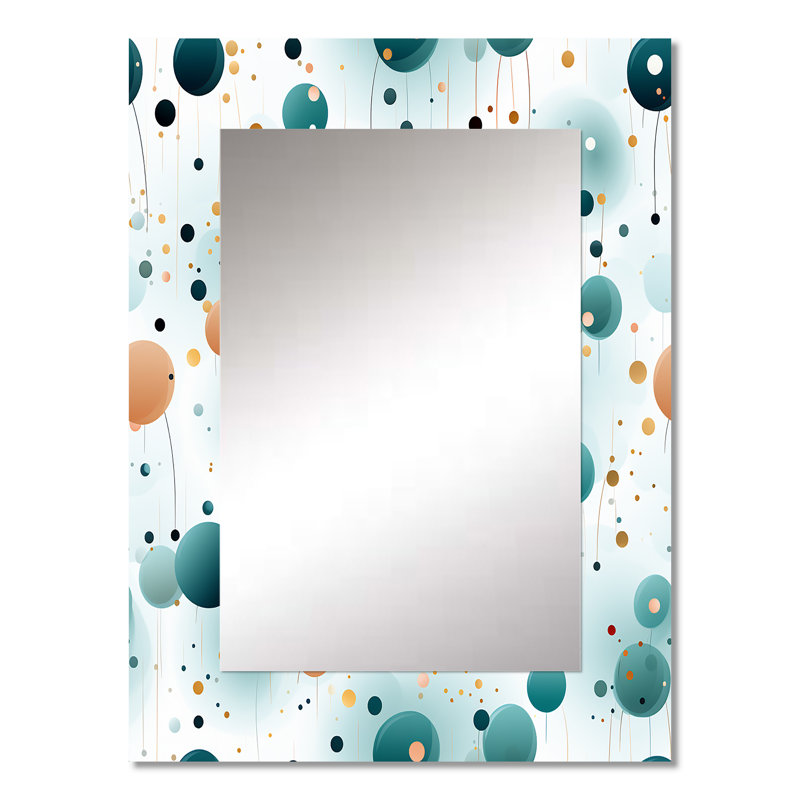 Motif à pois Bronna Mystic Enchantment - Miroir mural décoratif à pois, 32 po x 24 po