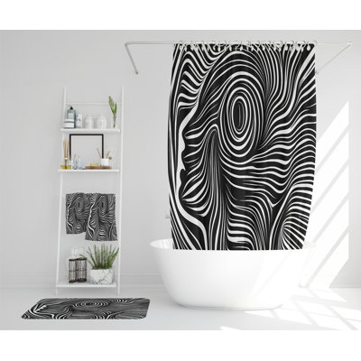 Nelta Polyester Shower Curtain Set