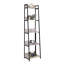 Étagère échelle à 5 niveaux avec rangement ouvert, assemblage requis, pour salon ou bureau