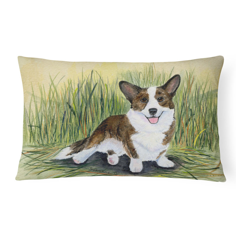 Coussin décoratif intérieur/extérieur corgi
