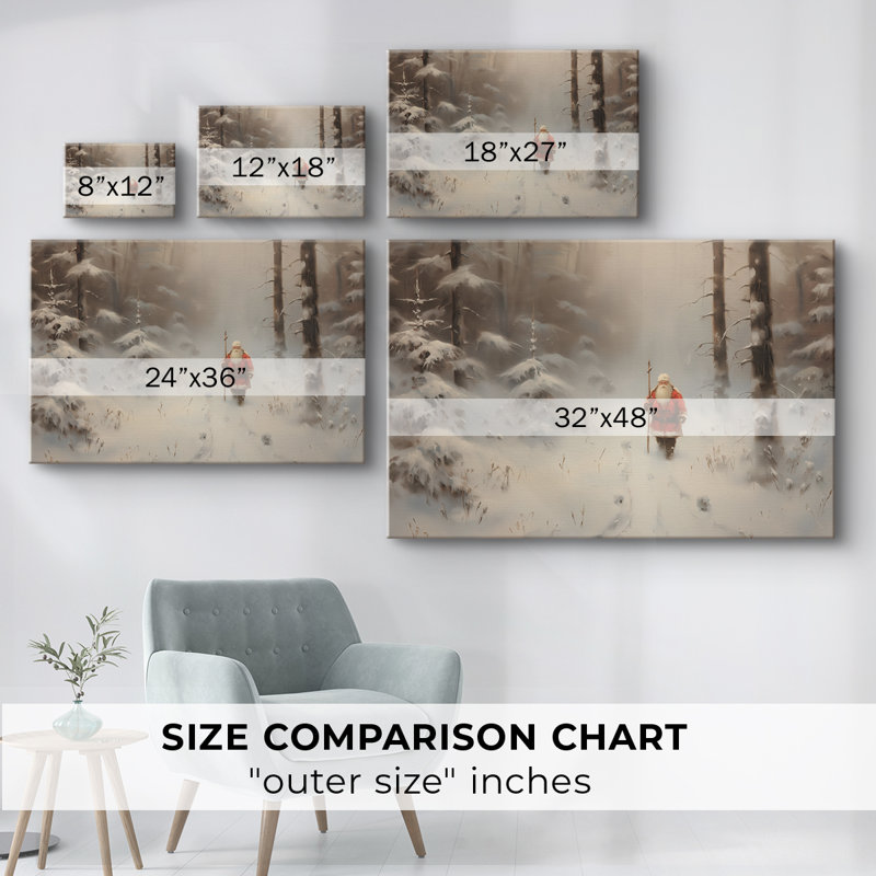 Sugar Pines Carol - Toile tendue avec châssis de qualité supérieure, H 27 po x l 18 po