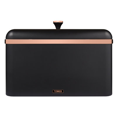 Tower T826130 Cavaletto Bread Bin with Removable Lid, Large Capacity and Durable Steel Body
