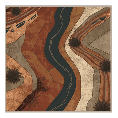 Tapis brun moelleux doux et moelleux au look rustique de style rustique himrod