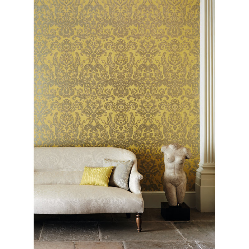 Brocatello Wallpaper, Mimosa