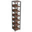 Bibliothèque moderne en bois et acier inoxydable H 74,8 po x l 13,39 po brun noir-775448096-775448103