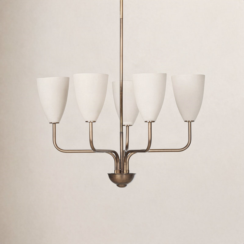 Lodovico Solid Brass 5-Light Chandelier