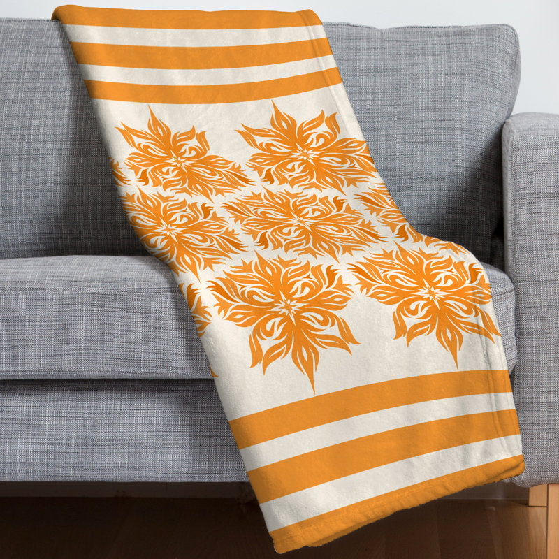 Jeté floral creamsicle