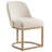 Borgos Linen Upholstered Barrelback Metal Base Dining Chair-2109288374-2100312528