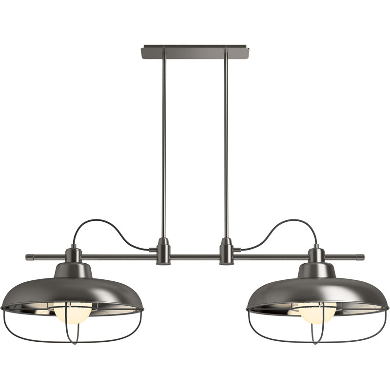 Modern Farm 2 - Light Unique / Statement  Modern Linear, Valiant Nickel