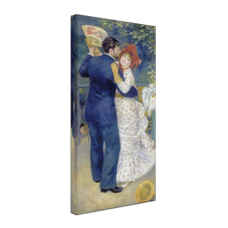 «Country Dance» par Pierre-Auguste Renoir - reproduction d'art sur toile, H 19 po x l 10 po