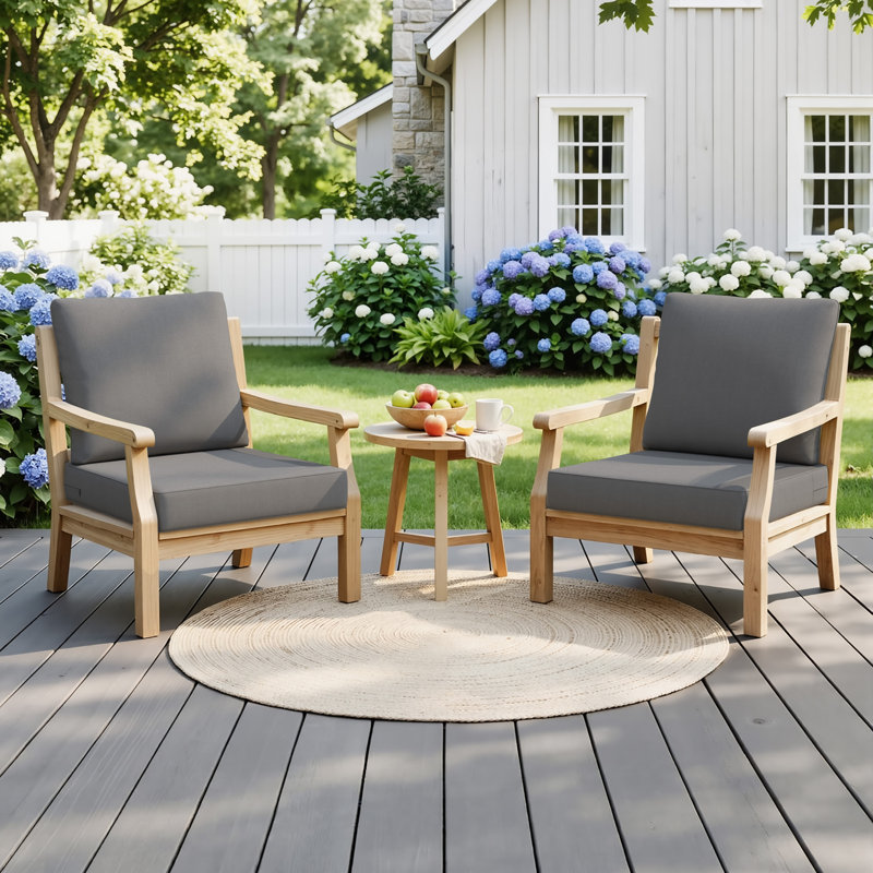 Outdoor Deep Seating Cushion Set, 2, Gray