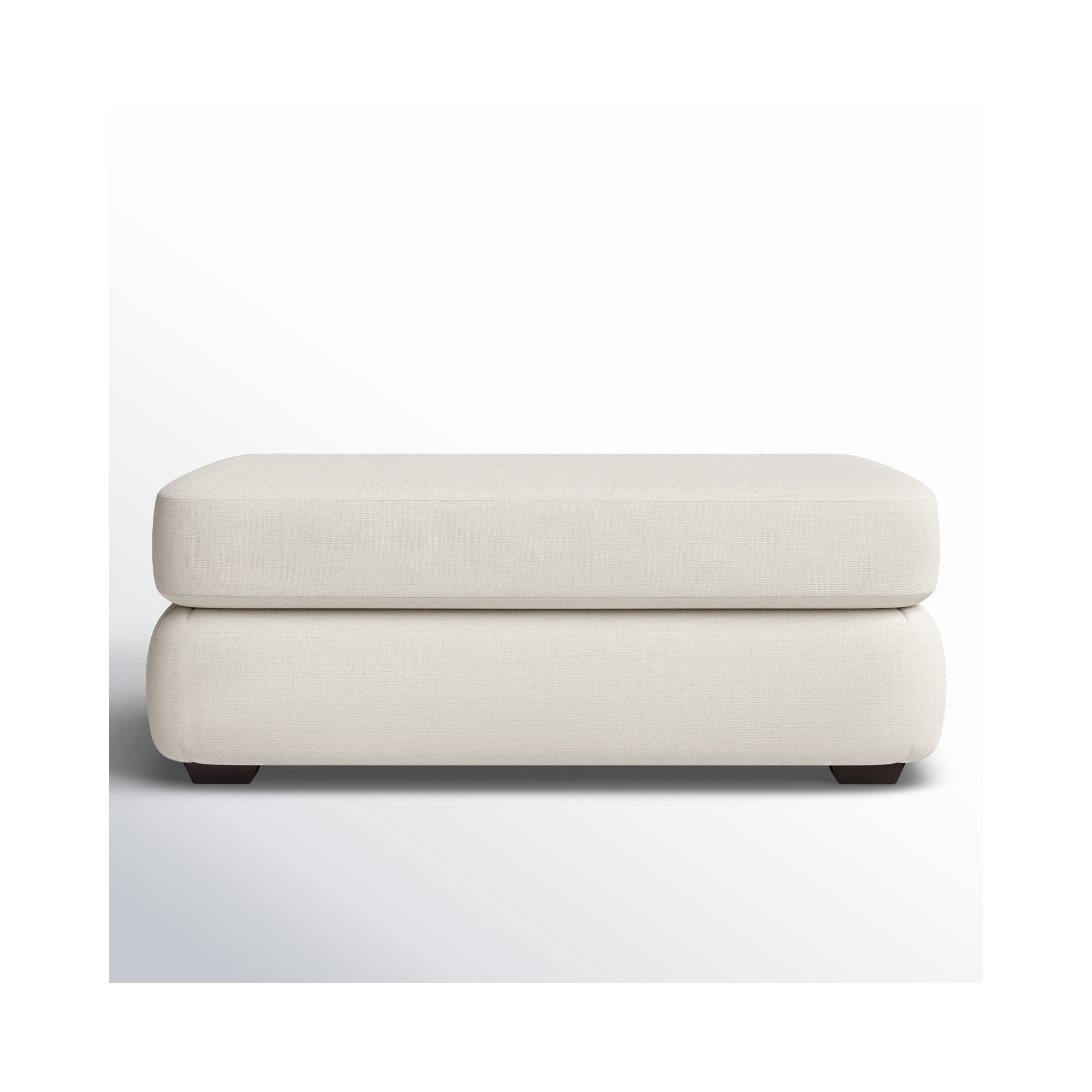 Emilio Upholstered Ottoman, Conversation Pearl