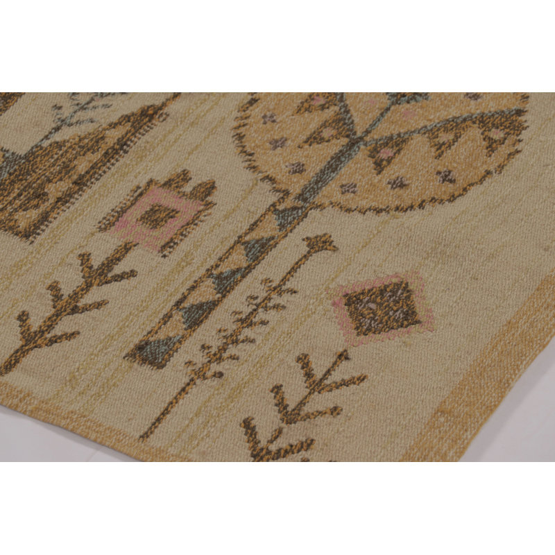 Scandinavian One-of-a-Kind 2'1x6'1 Hand Knotted Area Rug