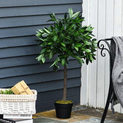 90cm Faux Evergreen Tree in Cement Pot
