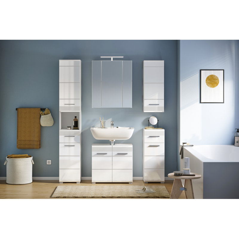 Hatty 60Cm Single Bathroom Vanity Base Only, White