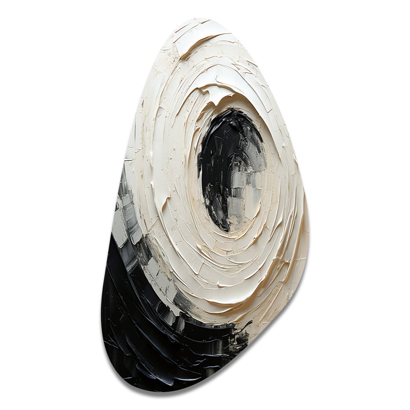 Minimaliste spirale - sculpture murale abstraite en forme d'automne, H 31 po x l 17 po