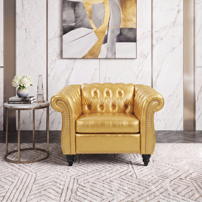 Fairport 39" W Tufted Chesterfield Chair