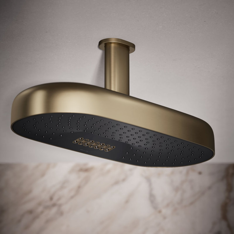 Statement™ 18" 2.5 GPM Oblong Rainhead, Vibrant Brushed Bronze