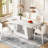 63" Dining Table For 4 With Sturdy Base-596605034