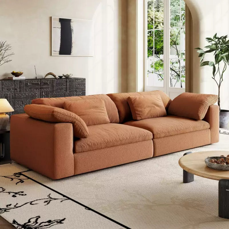 Canapé rétro en tissu décontracté, Kaki