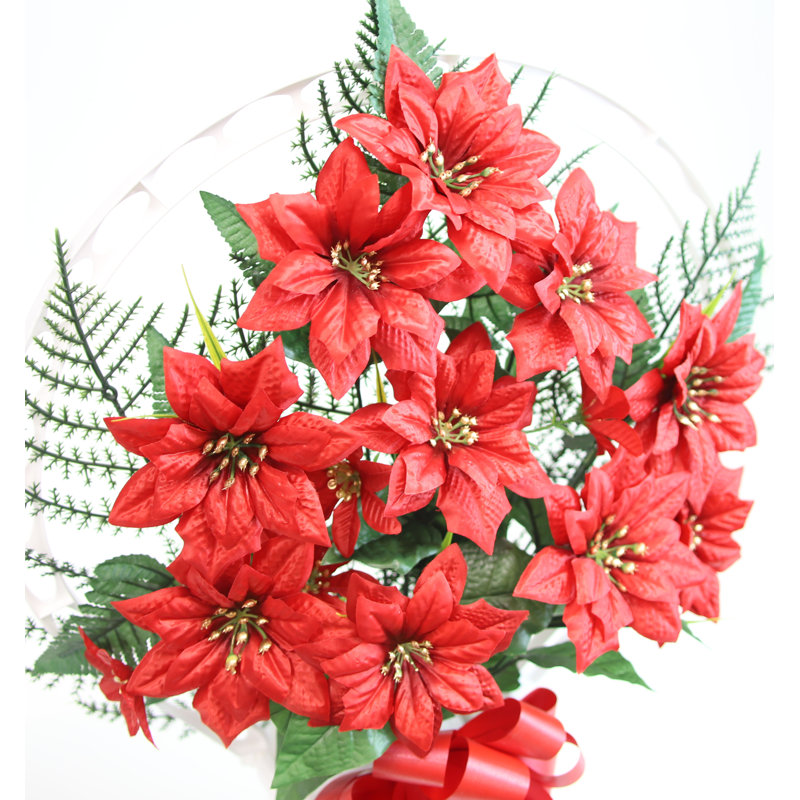 Poinsettia de Noël dans un panier, Bourgogne