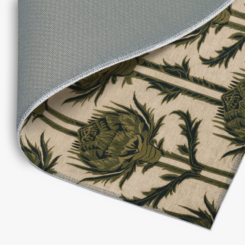 Tapis beige d'intérieur et d'extérieur Botanical, Rectangulaire 8 pi x 10 pi
