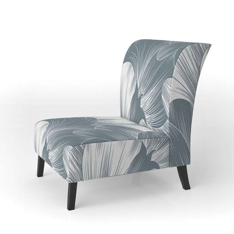 Fauteuil de chambre moderne rembourré en velours Brechta Vibrant Curve Design II, Vert / gris / blanc