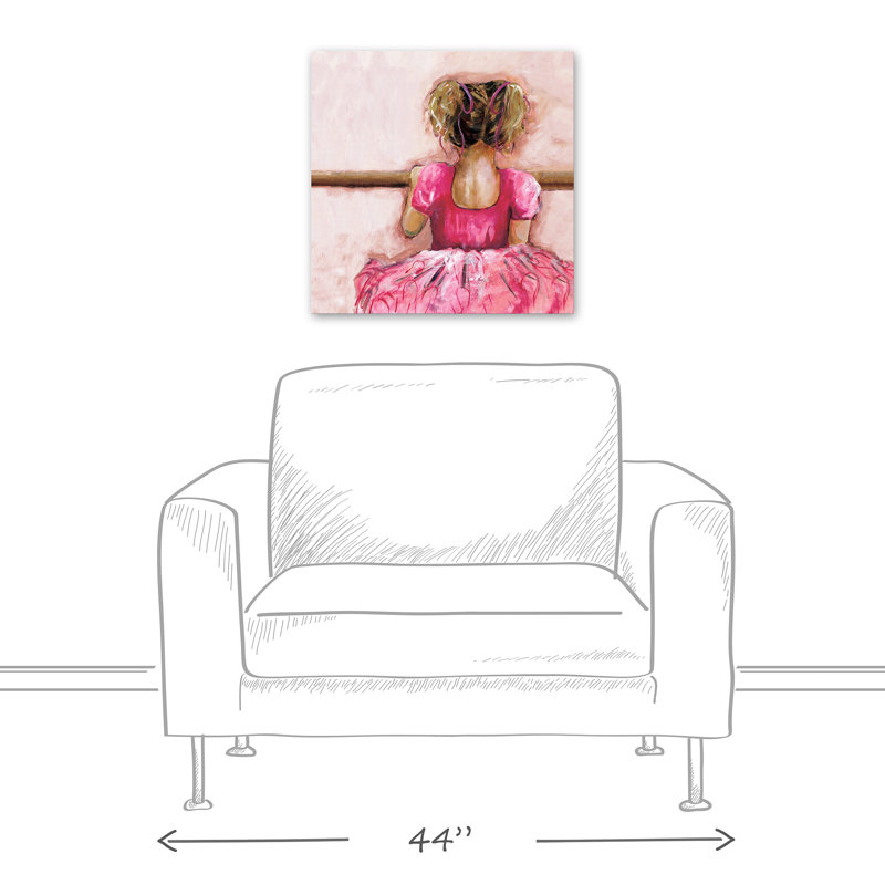 Art sur toile ballerine Peconic, H 20 po x l 20 po x P 1,25 po