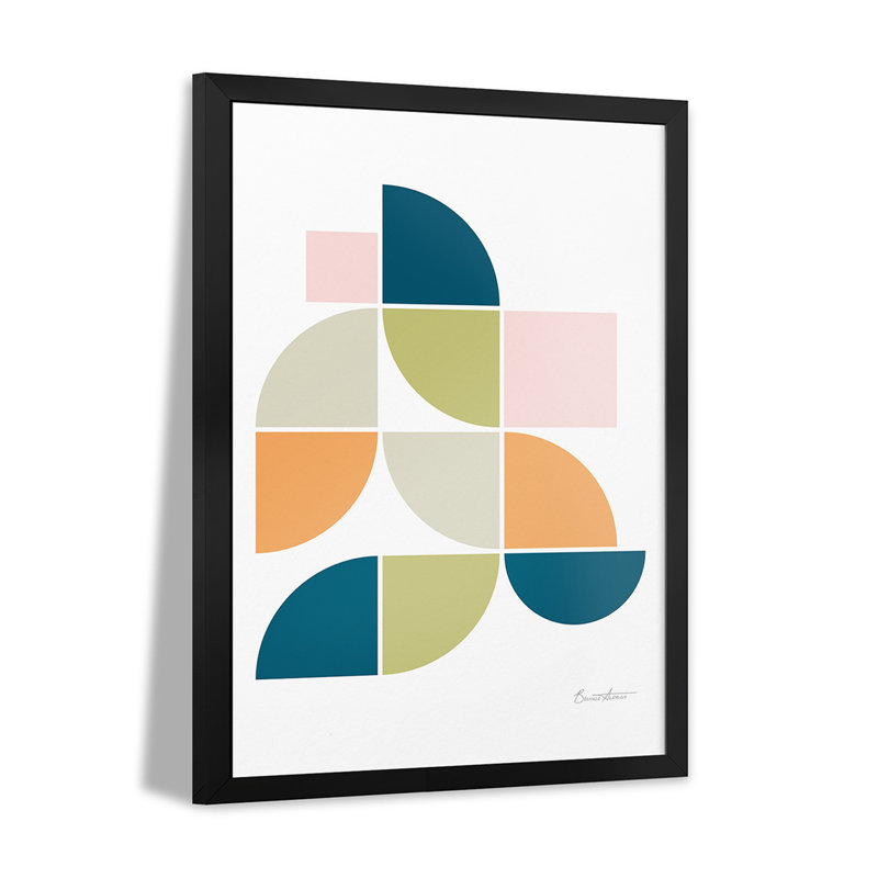 Mid Century Geo II - reproduction d'art murale - affiche de galerie, H 32 po x l 24 po