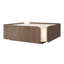 Table basse 31,5 po moderne en bois massif entièrement assemblée avec tiroirs