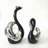 2 Pieces Swan Statues Sculpture Souvenir Gift Ceramic Statue Decoration Decoration-149846191