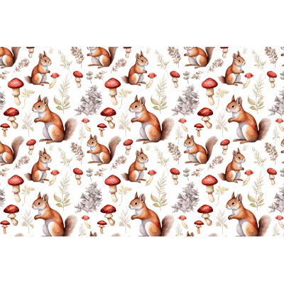 Squirrel Animal White Bedding