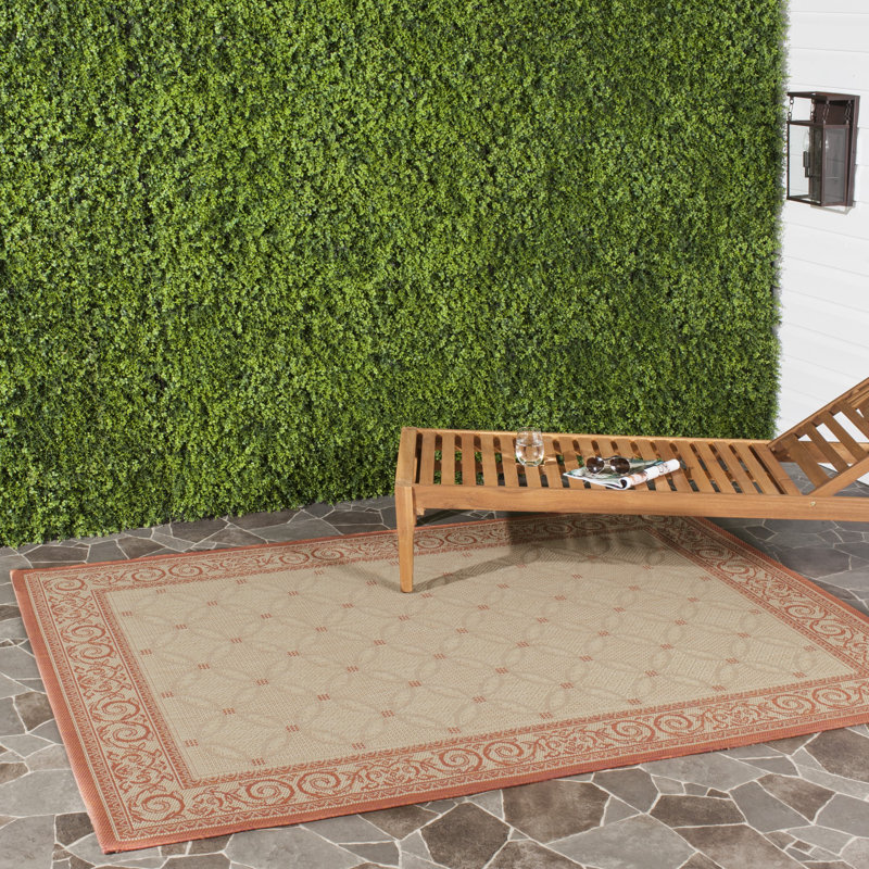 Tapis intérieur / extérieur Bordeaux Bordeaux, Rectangle 2 pi 7 po x 5 pi