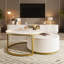 Table basse gigogne moderne cannelée avec tiroir Modern-1984124804
