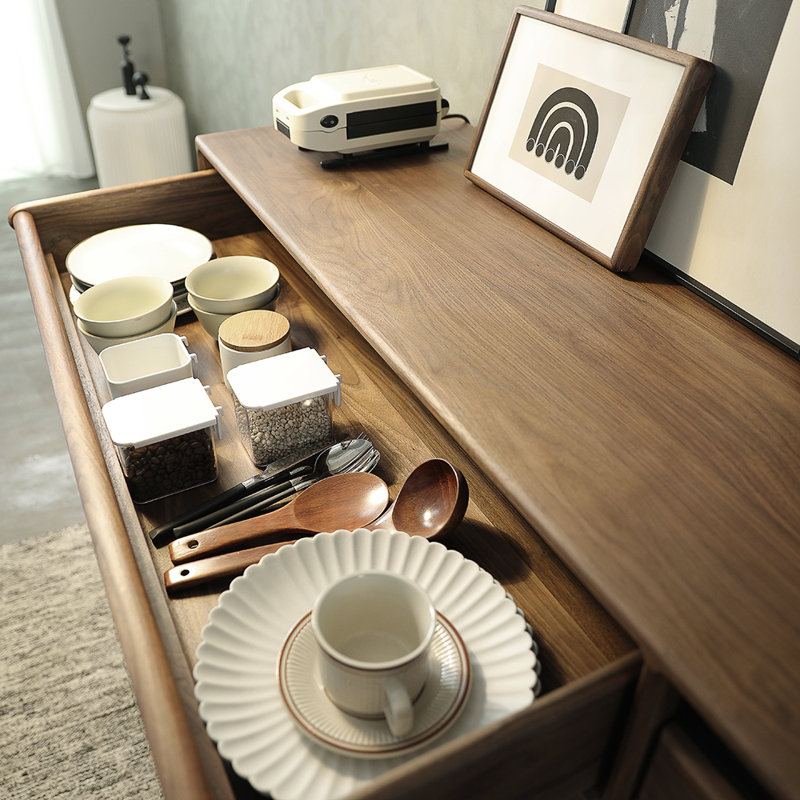 Simple Multi-Functional Sideboard, 34.65" H x 55.12" L x 16.54