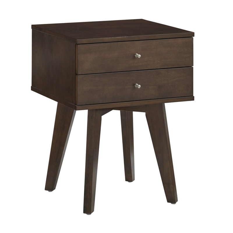 Table de chevet 2 tiroirs Imagen, Brun
