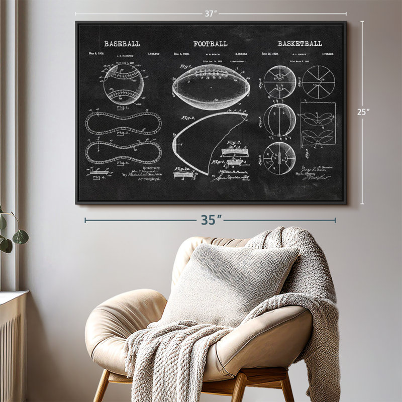 Balls Compilation BW, brevet sur toile, H 25 po x l 37 po