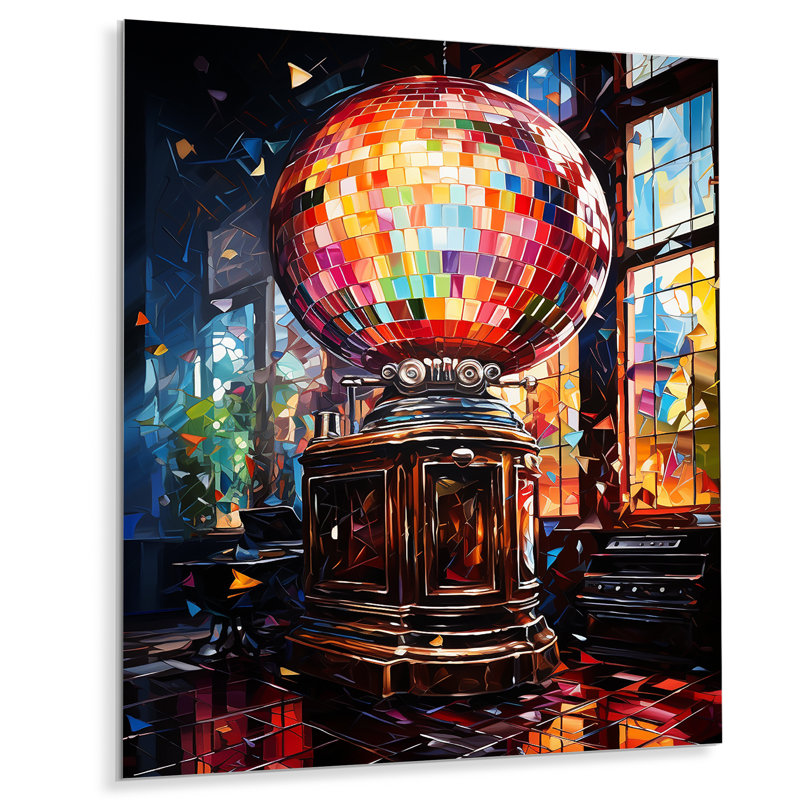Disco Ball Dreams 2 - Jukeboxes, art mural en métal, H 32 po x l 16 po x P 1 po