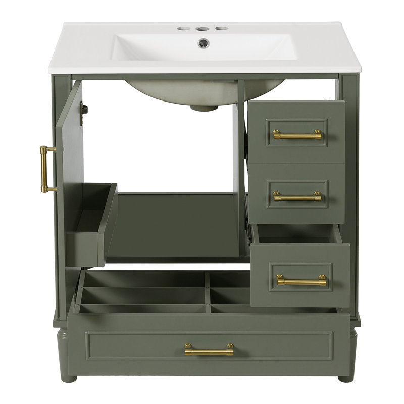 Meuble-lavabo 30 po avec lavabo en céramique