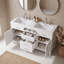 Meuble-lavabo avec lavabo en résine, tiroirs et tablette réglable