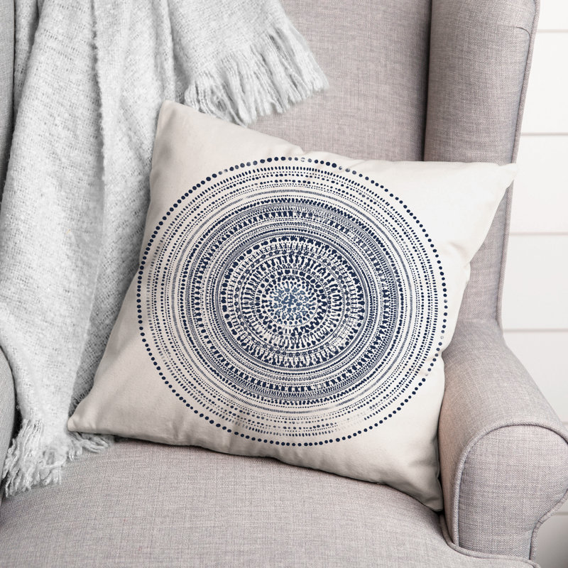 Housse et insert de coussin carré extérieur Circle and Dash