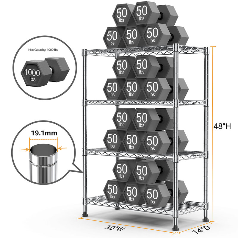 Rebrilliant Raelean 30'' W Steel Height -Adjustable Shelving Unit | Wayfair