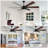 72" Large 6-Blade Modern Ceiling Fan With LED Lights And Remote 6-Speed, 3-Color, Reversible DC Motor-1434753197-1434753198-1434753199