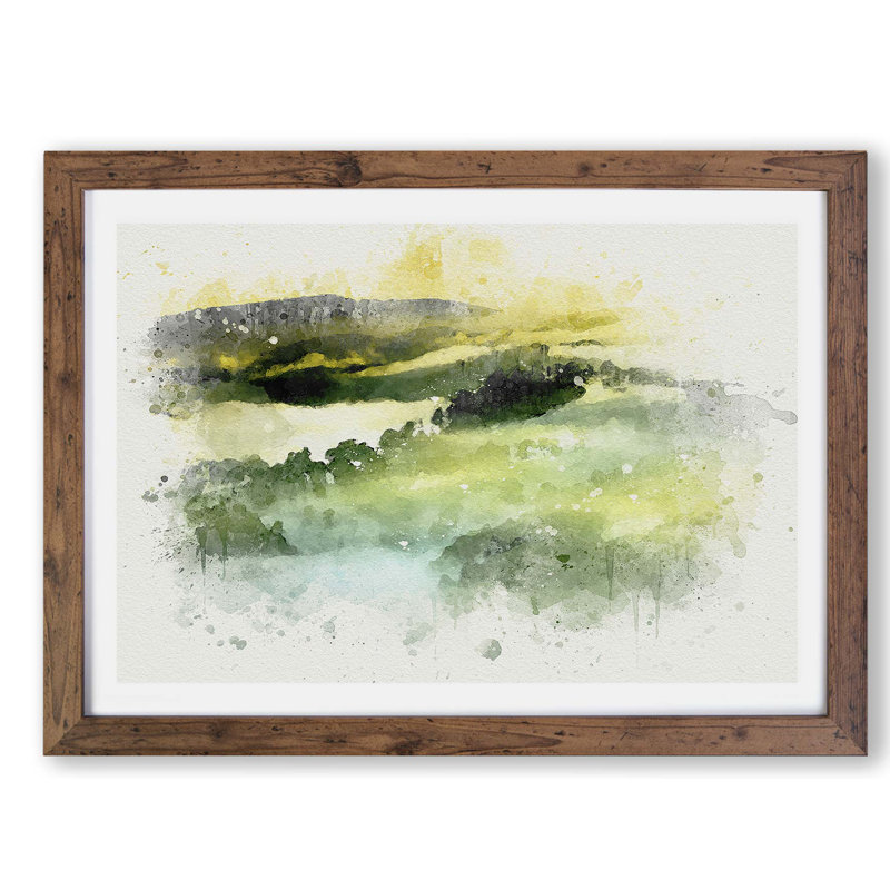 Mist over Da Lat in Vietnam - Framed Print, 33cm H x 45cm W x 2cm D, Walnut